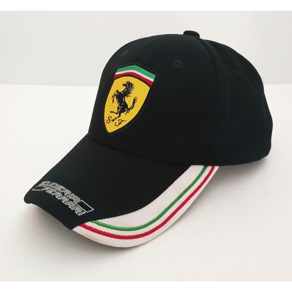Scuderia Ferrari Formula One Blk Strapback Hat Logo Patch - Picture 3 of 9